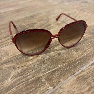 Vintage YSL Yves Saint Laurent Sunglasses, Red